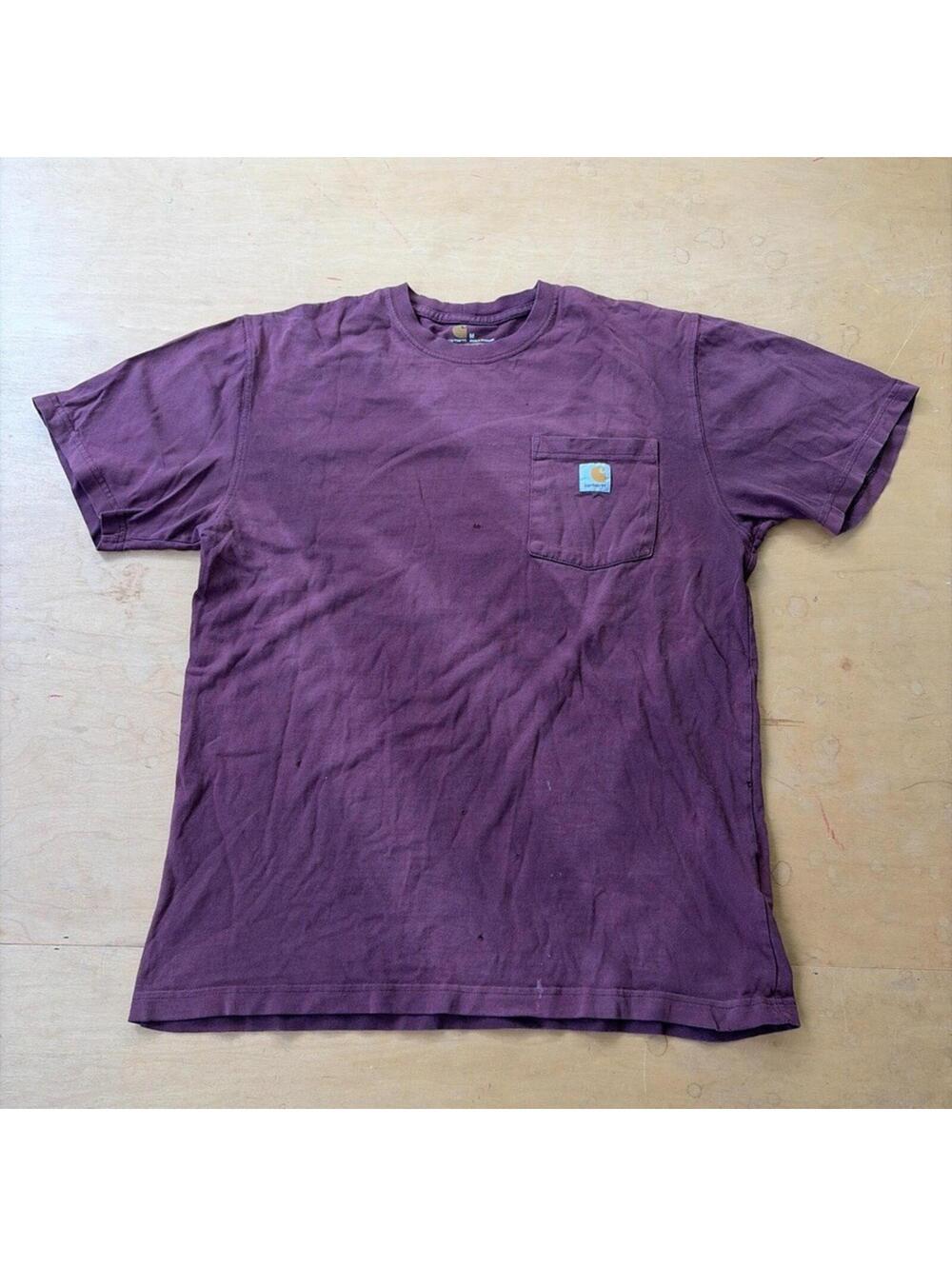 Carhartt Faded Purple Color Short Sleeve Pocket Shirt Size M